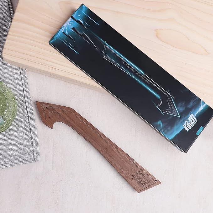 FINDKING Walnut Knife Edge Guard, Magnetic Sleeve for Counter, Drawer, Storage Pouch, Portable Blade Sheath for 8" Japanese Knife