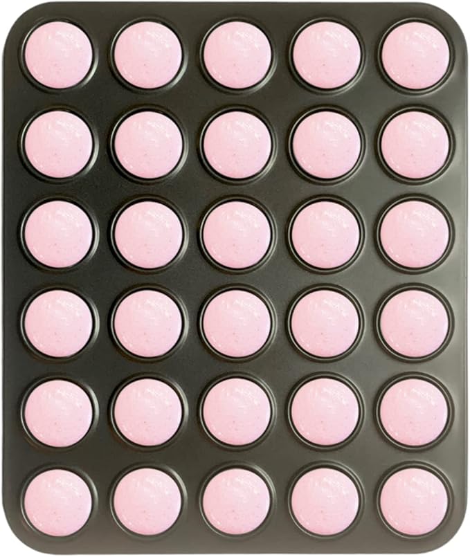 Fox Run Mini Macaron Baking Pan, 30 Small Cup Non-Stick Pan