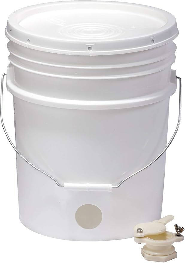 Little Giant® Plastic Honey Bucket with Gate | Beekeeping Supplies | Honey Extractor Equipment | Assembled in USA | 5 Gallon