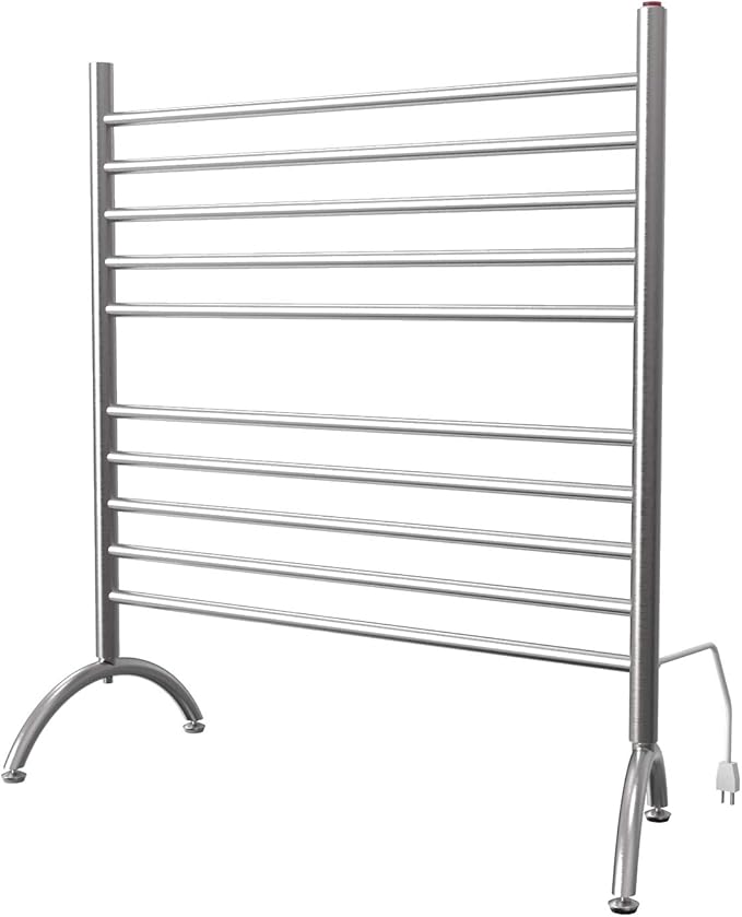 Amba Solo 33" Freestanding 10 Bar Towel Warmer in Brushed