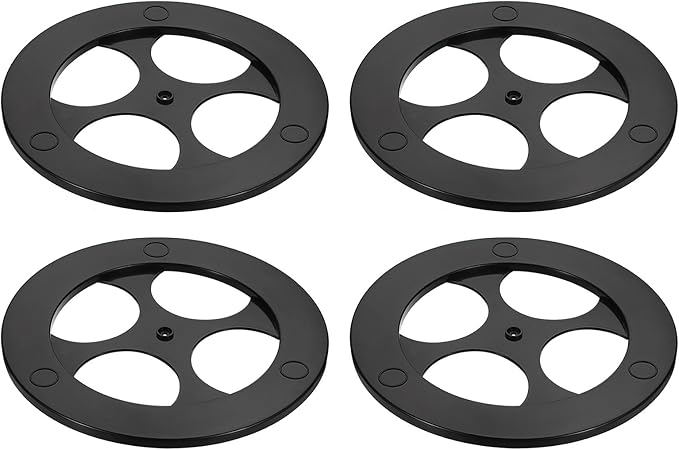 uxcell 4 Pcs Lazy Susan, 11 Inch Turntable Organizer 360 Degree Rotating Ball Bearing Turntable Organizer with Base for Kitchen Cabinet Pantry Organization and Storage, Black