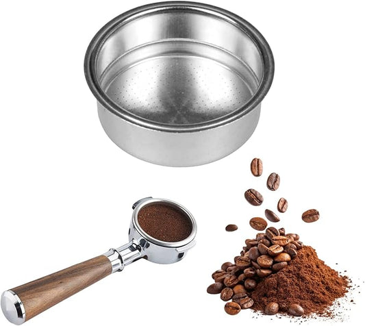 2 Pack 51mm Stainless Steel Coffee Filter Basket, Espresso Portafilter Machine Parts Compatible with CASABREWS, Gevi (2, Two Cups)