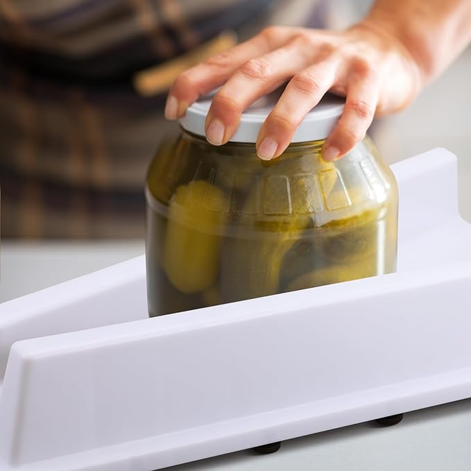 Honeydak One Handed Jar and Bottle Opener One Handed Adaptive Equipment Jar and Bottle Opener for Those with a Weak Grip & Seniors with Arthritis