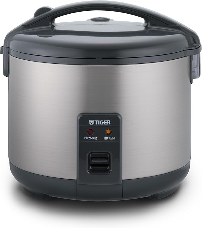 Tiger JNP-S18U-US 10 Cup Capacity White Rice Cooker with Non-Stick Inner Pot, Retractable Power Cord, and Keep Warm up to 12 hours (Urban Satin)