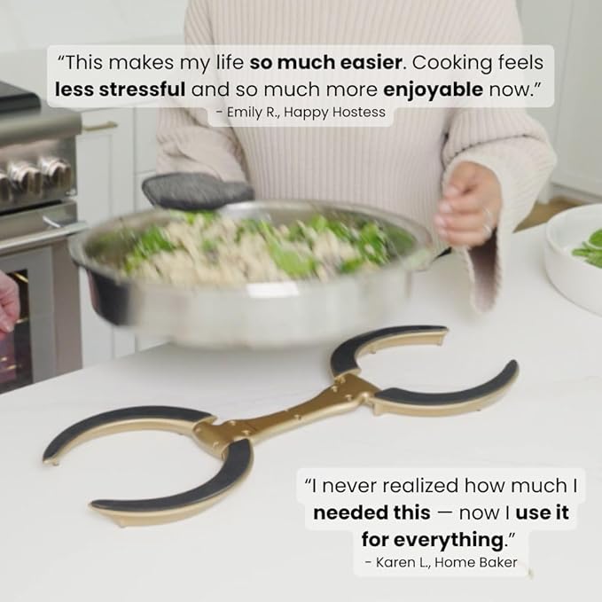 Trivae Pot Lid Holder – 4-in-1 Pot Lid Holder While Cooking, Pan Lid Holder, Trivet & Cake Stand – Versatile Kitchen Tool for Hot Pots, Serving & Display – Space-Saving, Heat-Resistant Stand