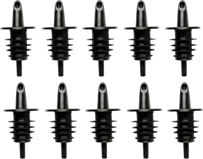 Hawaiian Shaved Ice Syrup Precise Control Bottle Pourers, Professional Pour Spouts for Snow Cone & Drink Flavors (10-Pack)