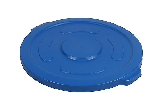 PLASTIC PRINCE Round Trash Can Lid Compatible with 55 Gallon Plastic Prince Container, Blue