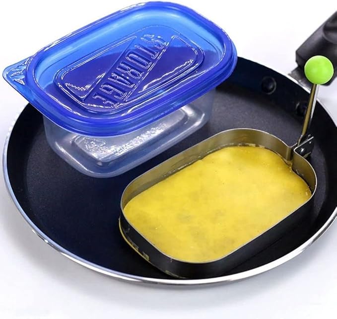 Silver Egg Rings, Stainelss Steel Egg Cooking Rings, Rectangle Crumpet Ring Mold, Pancake Mold For Frying Eggs And Omelet Specialty Cookware