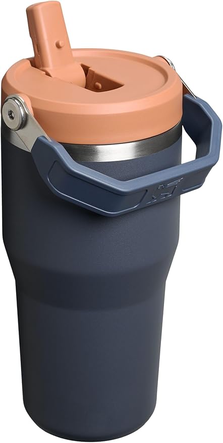 STANLEY IceFlow 2.0 Flip Straw Tumbler with Handle 20 oz | Twist On Lid and Flip Up Straw | Leak Resistant Water Bottle | Insulated Stainless Steel | BPA-Free | Twilight