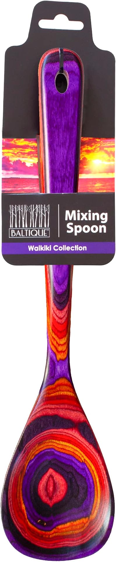 Totally Bamboo Baltique Waikiki Collection 12-1/2" Wooden Cooking Spoon, Safe for Nonstick