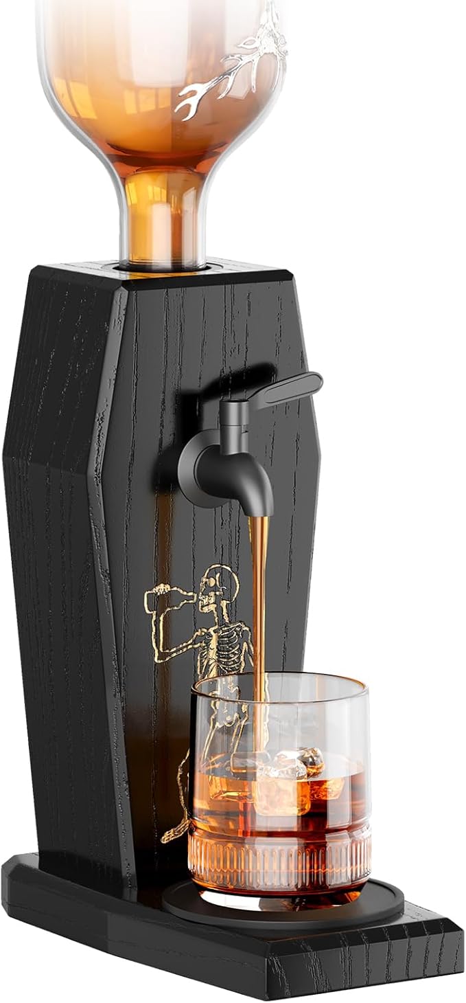 Leakproof Ash Wood Whiskey Liquor Dispenser,Novelty Alcohol Dispenser for Bourbon,Vodka, Wine and Spirits,Fun Bar Accessories for Home Bar,or Man Cave,Ideal Whiskey Gifts for Men,Father's Day