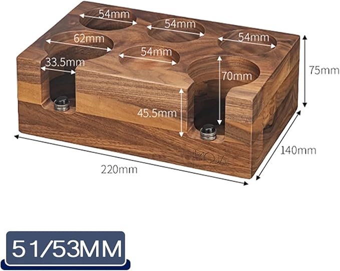 Walnut Wood Coffee Filter Holder, Espresso Tamper Mat Stand, Coffee Maker Support Base Rack, Barista Accessories(Right)