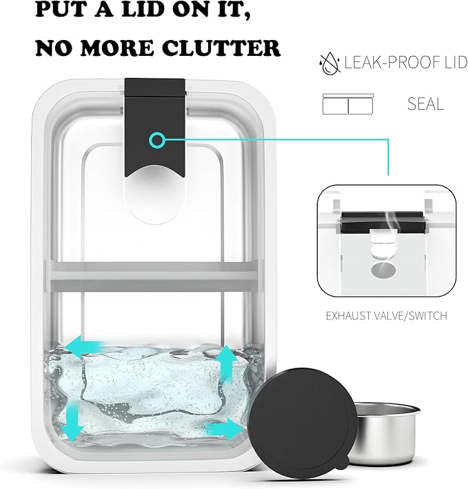 Bakpoco Stainless Steel Bento Lunch Box for Kids, 33oz Leak-Proof Lunch Box Containers, Microwave-Safe, with Adjustable Divider, Convenient Metal Lunchbox for School, Travel