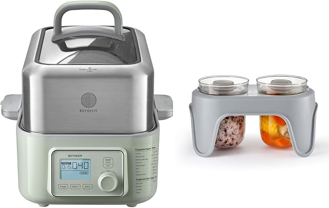 BUYDEEM G553 5-Quart Electric Food Steamer Bundle With A500 Stew Pots