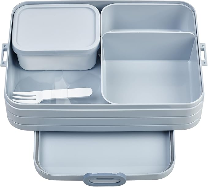 Mepal – Bento Lunchbox Take A Break Large – Lunch Box With Bento Box – Lunch Box For Sandwiches, Small Snacks & Left Overs – Snack & Lunch - 1500 ml - Nordic Blue