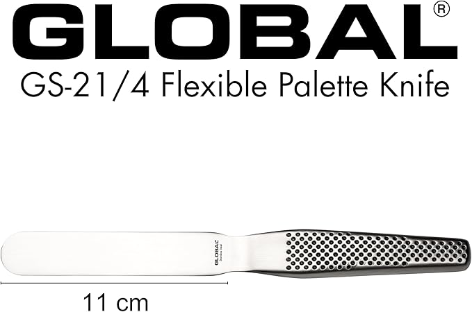 Global 4 inch Straight Spatula, Stainless Steel, GS-21/4