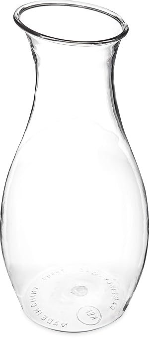 Carlisle FoodService Products 7090307 Cascata Carafe Juice Jar Beverage Decanter Only, Plastic, 1.5 L, Clear