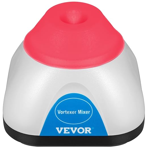 VEVOR Vortex Mixer, 3000RPM Mini Vortex Mixer Shaker, Touch Function Scientific Lab Vortex Shaker, Mix Up to 50ML, 6mm Orbital Diameter for Test Tube, Tattoo Ink, Nail Polish, Eyelash Adhesives, Paint