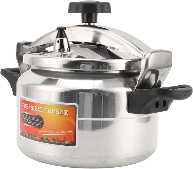 Asixxsix Asixxsix Aluminum Pressure Cooker, Explosion Proof Large Capacity Pressure Canner, Stovetop Cooker with Compound Bottom Easy Open Close for Gas Electric Flat Top Stoves (9L) (9L)