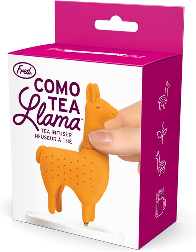 Genuine Fred, COMO TEA LLAMA, Llama Reusable Silicone Tea Infuser, Orange, Fun Gift for Tea Lovers, Clever Kitchen Gadget