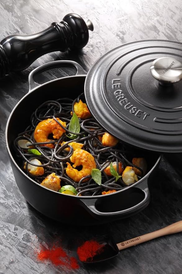 Le Creuset Enameled Cast Iron Signature Round Dutch Oven, 5.5 qt., Licorice