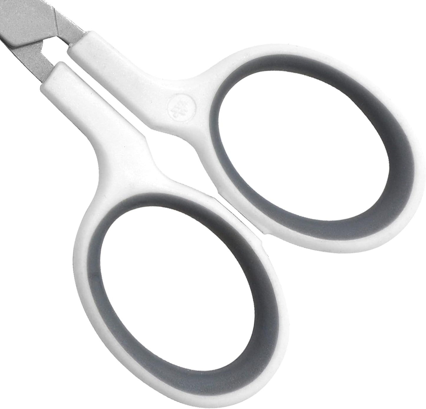 Westcott 4" Embroidery Scissors with Straight Titanium-Bonded Blades for Crafting, Sewing & More (White/Gray)