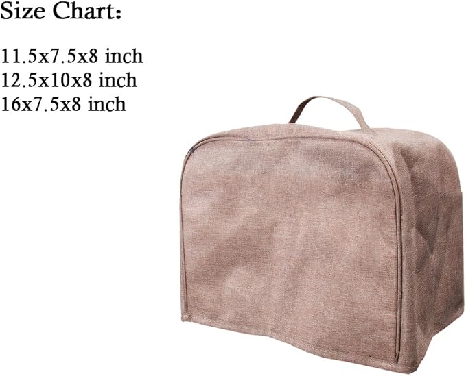 FLR 4 Slice Toaster Cover with Pockets, Dust-proof & Oil Proof, Fits Most 4 Slice Toasters (12.5' x 10' x 8')