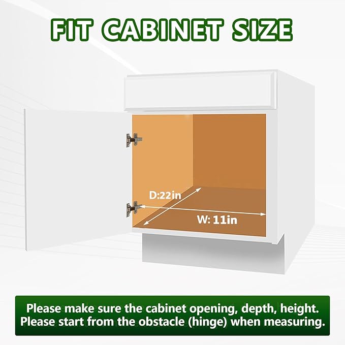 LOVMOR Pull Out Cabinet Organizer 10½"W x 21½"D, Kitchen Cabinet Pull Out Shelves Slide Out Storage
