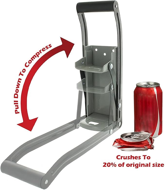 Can Crusher Smasher, 12‑oz Iron HeavyDuty Industrial Hardware Heavy Duty Wall Mounted A um Specialty Tools Gadgets Hand Tool for Recycling Bottle Crushing Soda Cans and Beer
