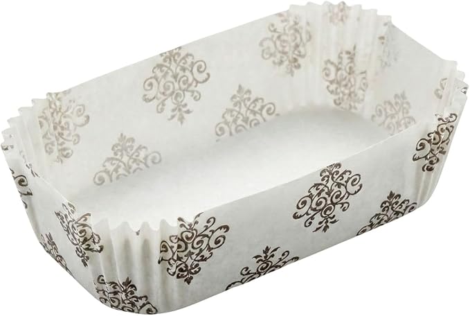 Restaurantware Panificio 4.5 Ounce Baking Cups 200 Ridged Cupcake Liners - Oven-Ready Freezable Black And White Paper Muffin Cases Disposable Vintage Floral For Wedding Parties Baby Showers