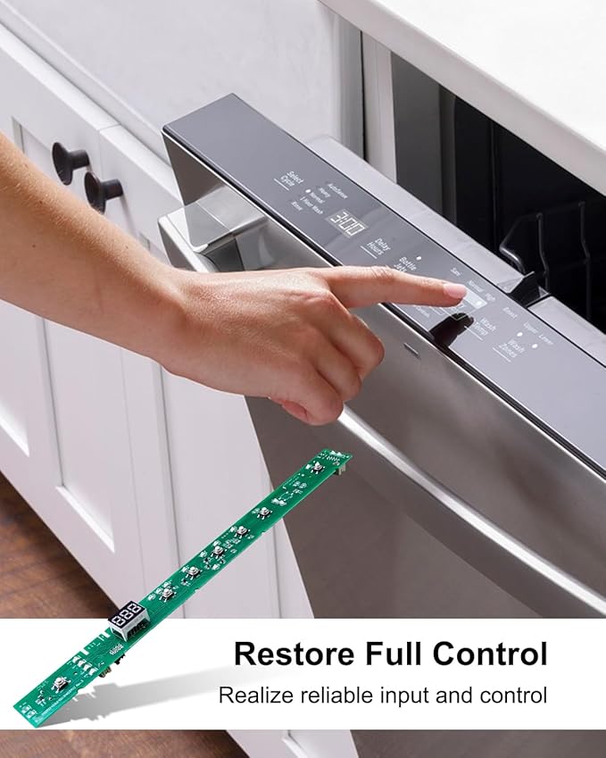 WD21X23461 WD21X31910 Dishwasher User Interface Control Board Compatible with GE, Dishwasher User Interface Assembly Replaces WD21X10499 WD21X10502 WD21X10503 AP7204355