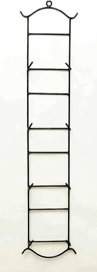 Laredo Vertical Quadruple Wall Plate Holder, 39.5 Inches High x 8.5 Inches Wide. Made for 4-Eight Inch Plates.
