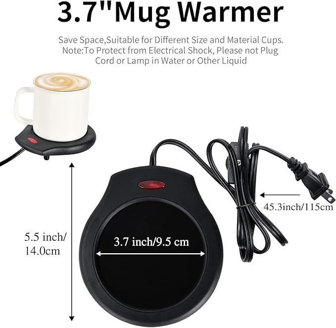 ASAWASA Coffee Mug Warmer, Candle Warmers for Large Jar, Safely Releases Scents Without a Flame, Enjoy Your Warm Coffee Tea and Milk, Gifts for Festival Birthday Men Women Mom Dad.