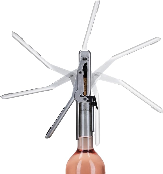 Dreamfarm Winopen Automatic Pocket Wine Corkscrew, Space-Saving Wine Opener with Foil Cutter - Stainless Steel