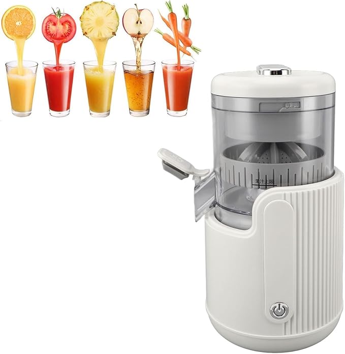 Electric Citrus Juicer, Rechargeable Juicer Machine with USB Cable and Cleaning Brush, Orange Lime Lemon Grapefruit Juicer Squeezer, Easy to Clean Portable Juicer