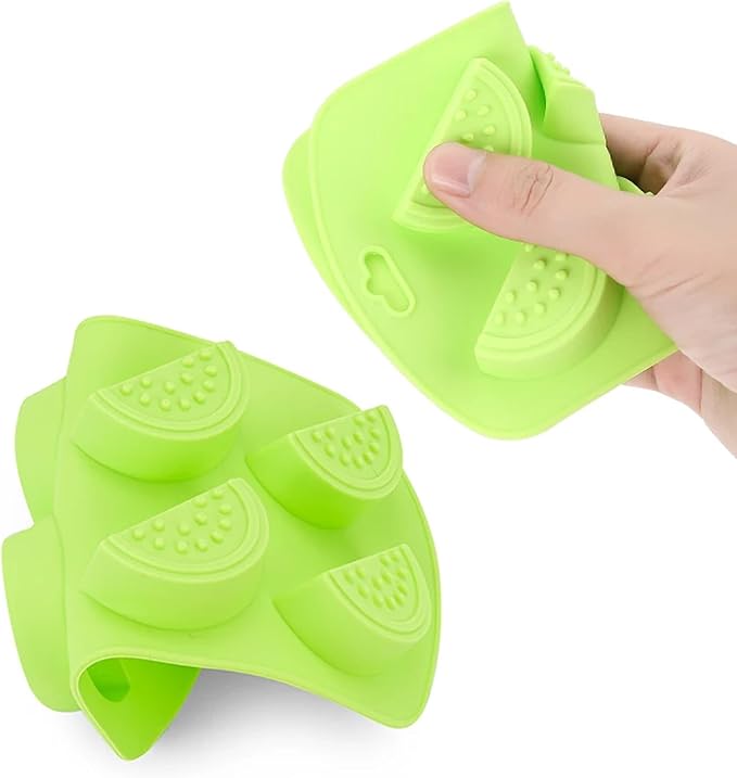 4 Pack Fruit Silicone Molds Set - Watermelon/Strawberry/Lemon/Pineapple Shapes for Gummy, Chocolate, Ice Cubes - Reusable Candy & Cake Decor Baking Tools