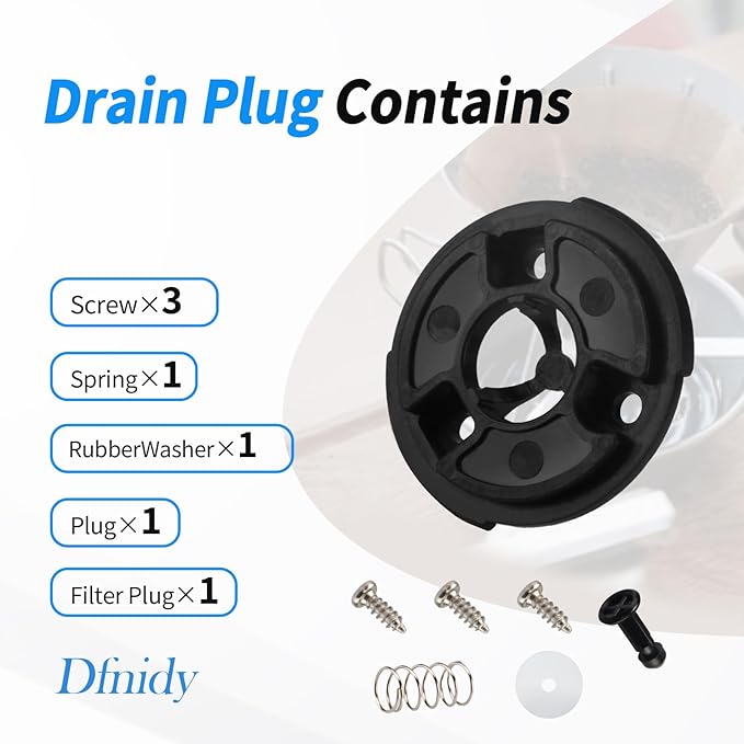 Coffee Machine Water Tank Connector Blockage Accessory Screw Kit, 48oz Coffee Water Tank Bottom Drain Plug, for Keurig K-Classic Water Reservoir Espresso Machine Tank Replacement Plug Parts