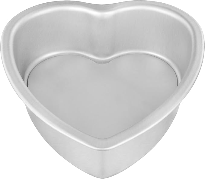 Fat Daddio's PHT-L83 Anodized Aluminum Removable Bottom Heart Cake Pan, 8 x 3 Inch