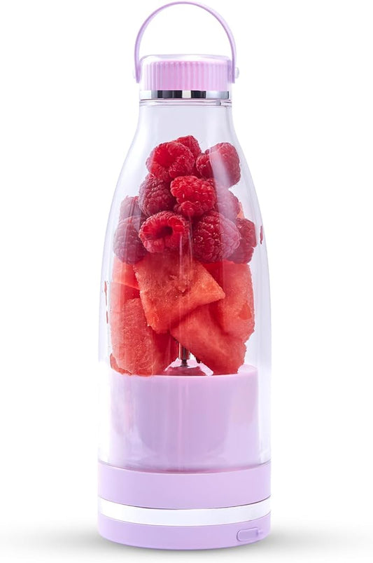 Smoothie Blender Personal Size Juicer 17oz Big Capacity USB-C Rechargeable (Lilac)
