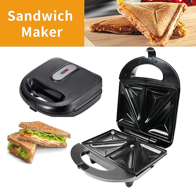 Donut Maker, 4 in 1 Electric Waffle Sandwich Machine，Panini Press Grill Iron Set with 4 interchangeable Removable Non Stick Plates，750W Detachable Dessert Toaster, Perfect for Breakfast