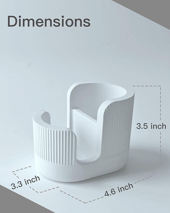 2-in-1 Diatomite Sponge Holder for Kitchen Sink, Quick-Drying Sponge and Dish Brush Holder, Absorbent Stone Sink Caddy Organizer, Light-Gray