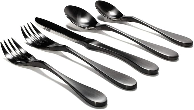Knork Black Matte Titanium Coated Stainless 20-Piece Set