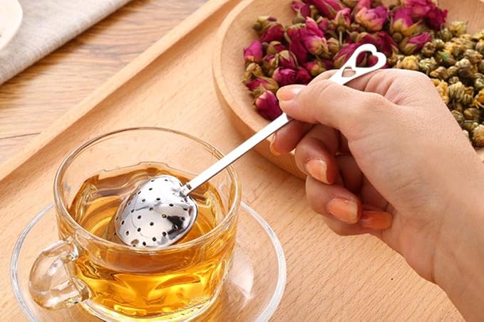 20PCS Tea Infuser, Tea Strainer with Handle, Premium Tea Infusers for Loose Tea, Tea Steeper for Tea Flavoring Herbal Spices Seasonings