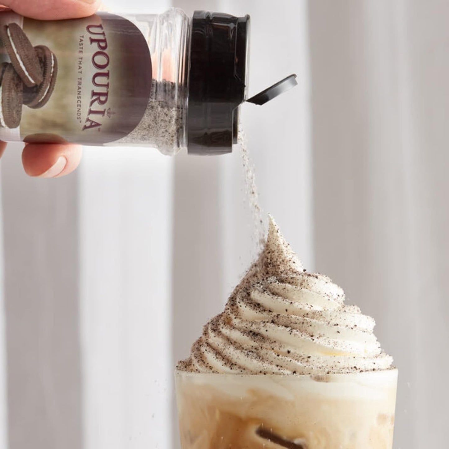 Upouria Cookies & Cream Coffee Topper, Vegan, Rich Flavor Enhancer for Coffee, Hot Chocolate, Ice Cream, 5.5oz