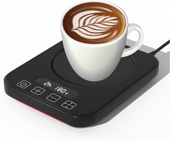 Coffee Mug Warmer,Cup Warmer with 7 Temp Settings,8H Auto Shut Off & 12H Timer,Fast Bottle Warmers for All Bottles,The Ultimate Coffee Warmer Plate for Beverage Lovers (Black)