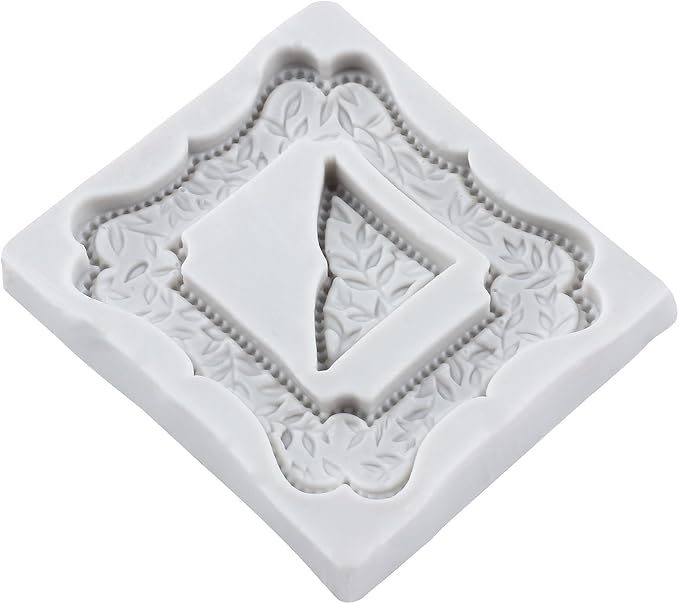 Picture Frames Silicone Mold Photo Frame Fondant Molds Vintage Frame Mold Baroque Frames Chocolate Molds For Sugar craft Cake Decoration Cupcake Topper Candy Polymer Clay Gum Paste Set of 4