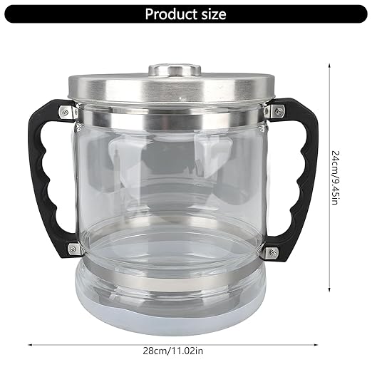 Countertop Distiller Replacement Container Large Capacity Distilled Water Collector Glass Filter Pitcher Replacement Glass Bottle for Distillers