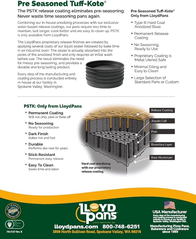 Lloyd Pans Chicago Style Pizza Pan 12 Inch by 2.25 Inch - PSTK