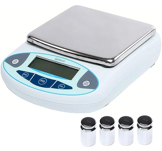 U.S. Solid Digital Precision Analytical Balance 5000g x 0.01g, High Precision Electronic Scale for Laboratory, Jewelry, Industrial Use