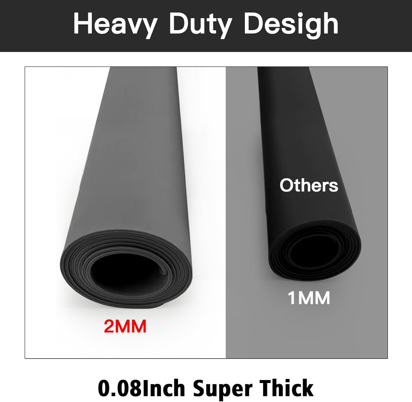 2MM Super Thick Large Silicone Mat, 23.6"x31.5", Non-Slip Heat Resistant, Thicken Kitchen Counter Mats, Waterproof Countertop Protector for Craft (Black)